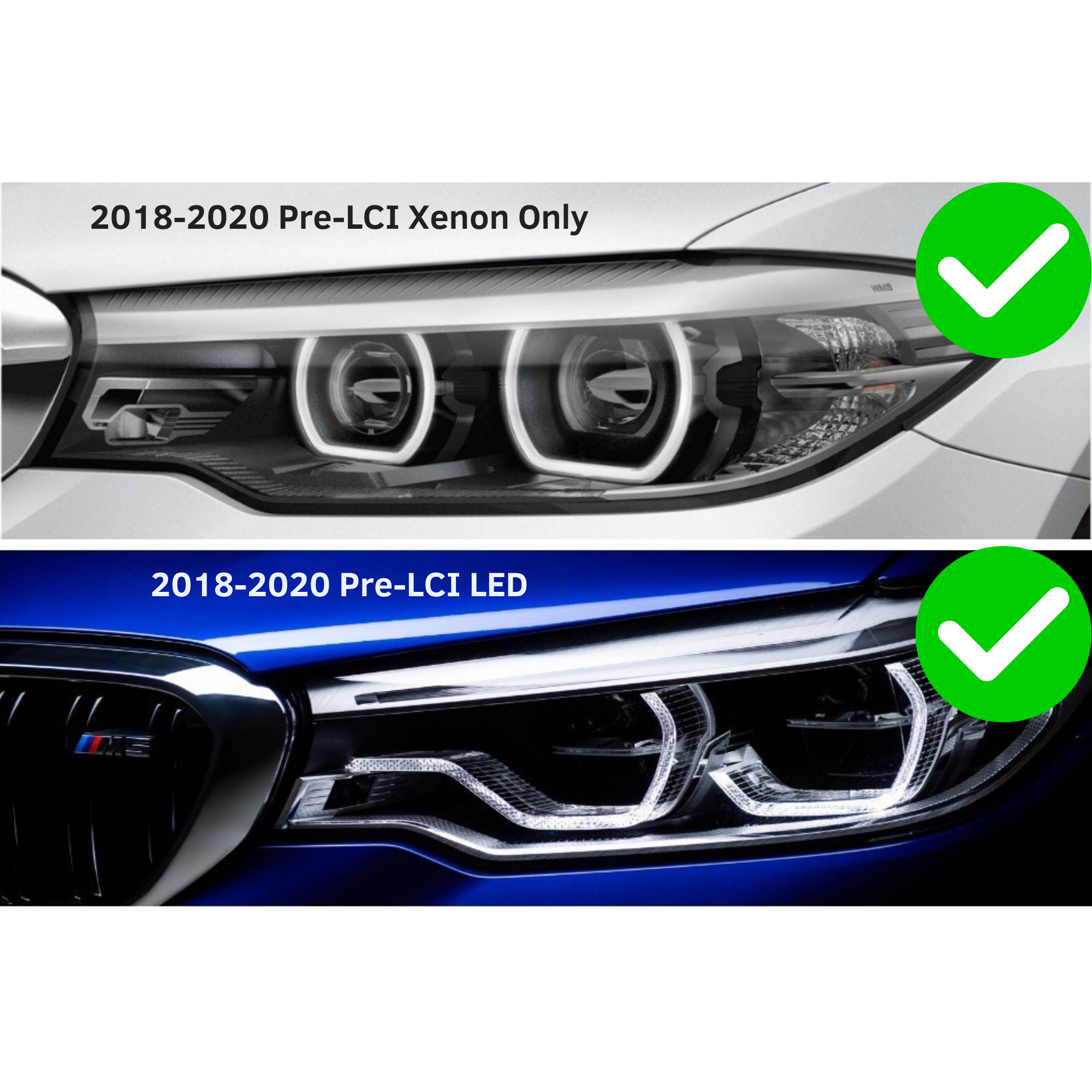 OEM Style Dual-Color LED Headlights - BMW G30 5 Series | BMW F90 M5 (2018-2020)
