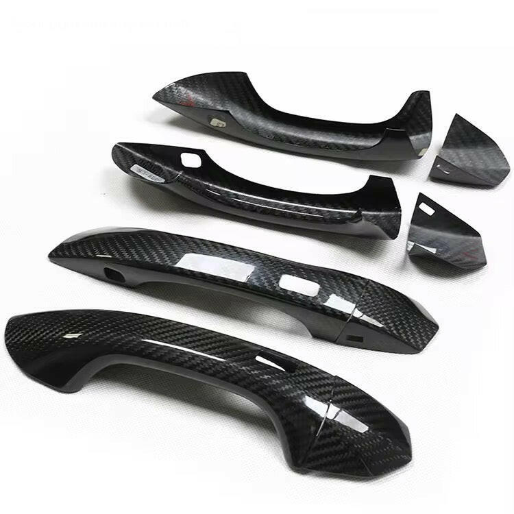 Carbon Fiber Door Handle Covers - Audi RSQ8/RS6 C8.