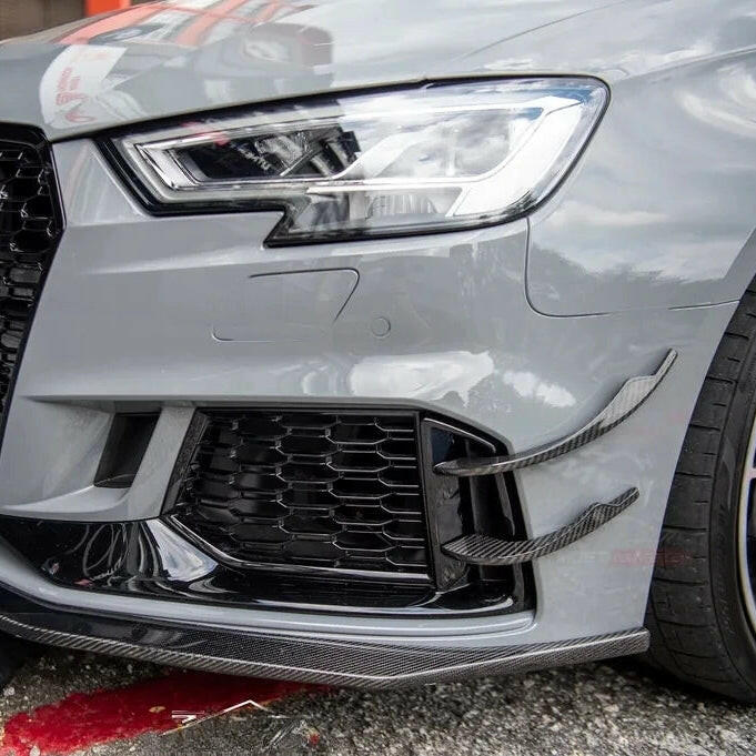 Carbon Fiber Front Canards - Audi RS3 (2017-2020).