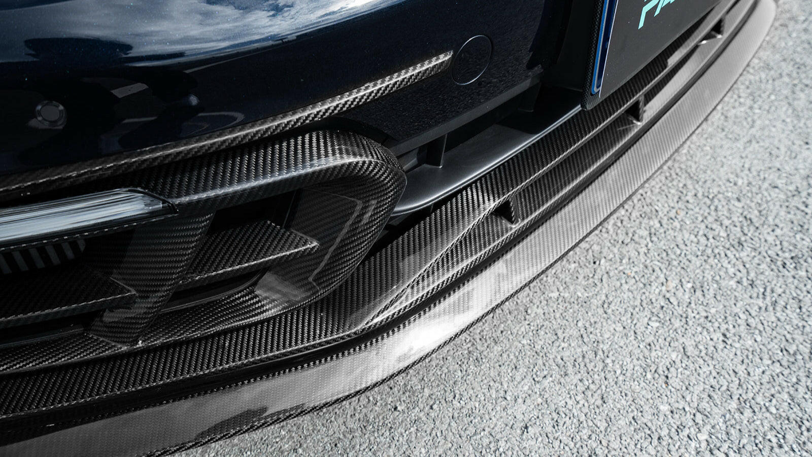Paktechz Carbon Fiber Front Bumper Trim - Porsche Panamera (971).