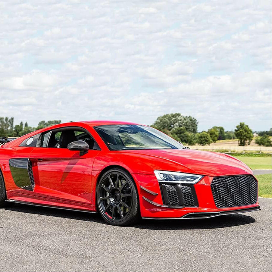 Competition Style Carbon Fiber Front Lip - Audi R8 (2016-2018).