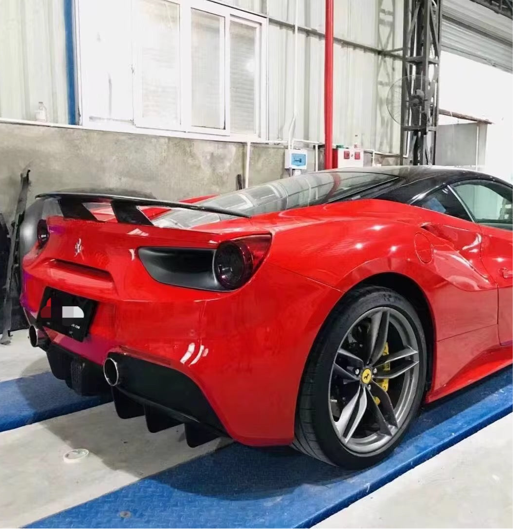 N Style Carbon Fiber Wing - Ferrari 488 GTB.