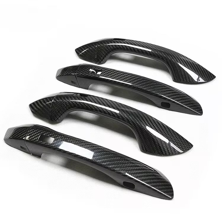 Carbon Fiber Door Handle Covers - Audi RSQ8/RS6 C8
