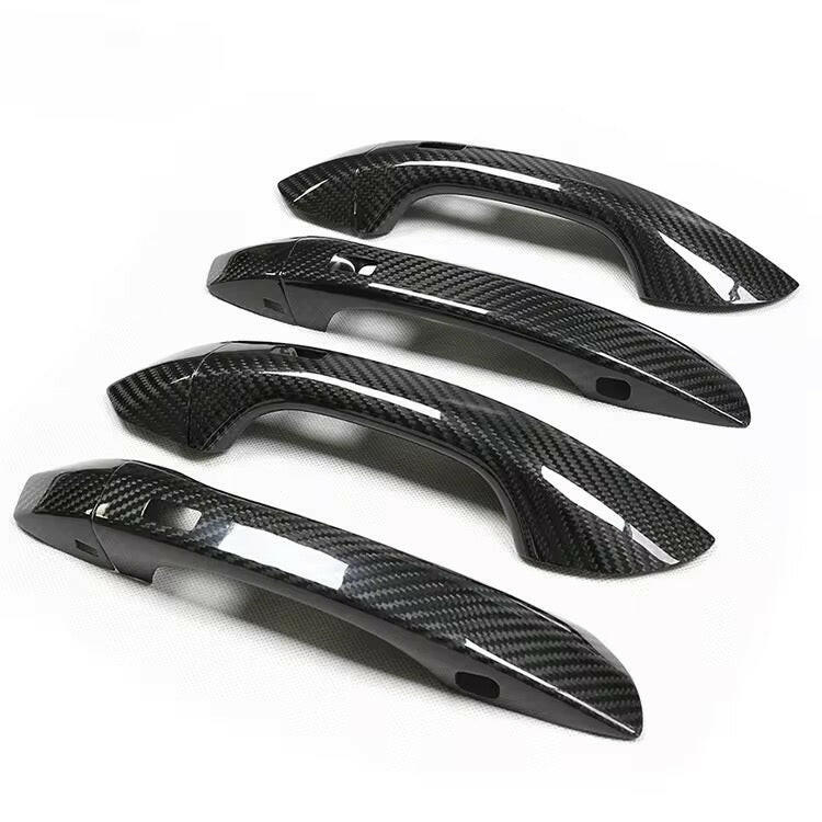 Carbon Fiber Door Handle Covers - Audi RSQ8/RS6 C8.