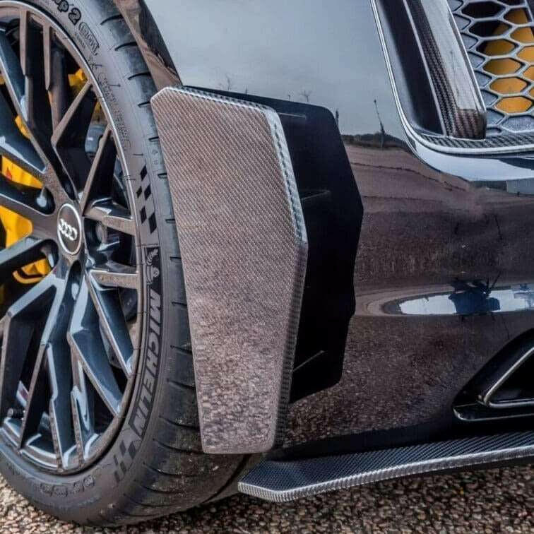 Carbon Fiber Rear Bumper Side Vent Trim - Audi R8 (2019-2024).
