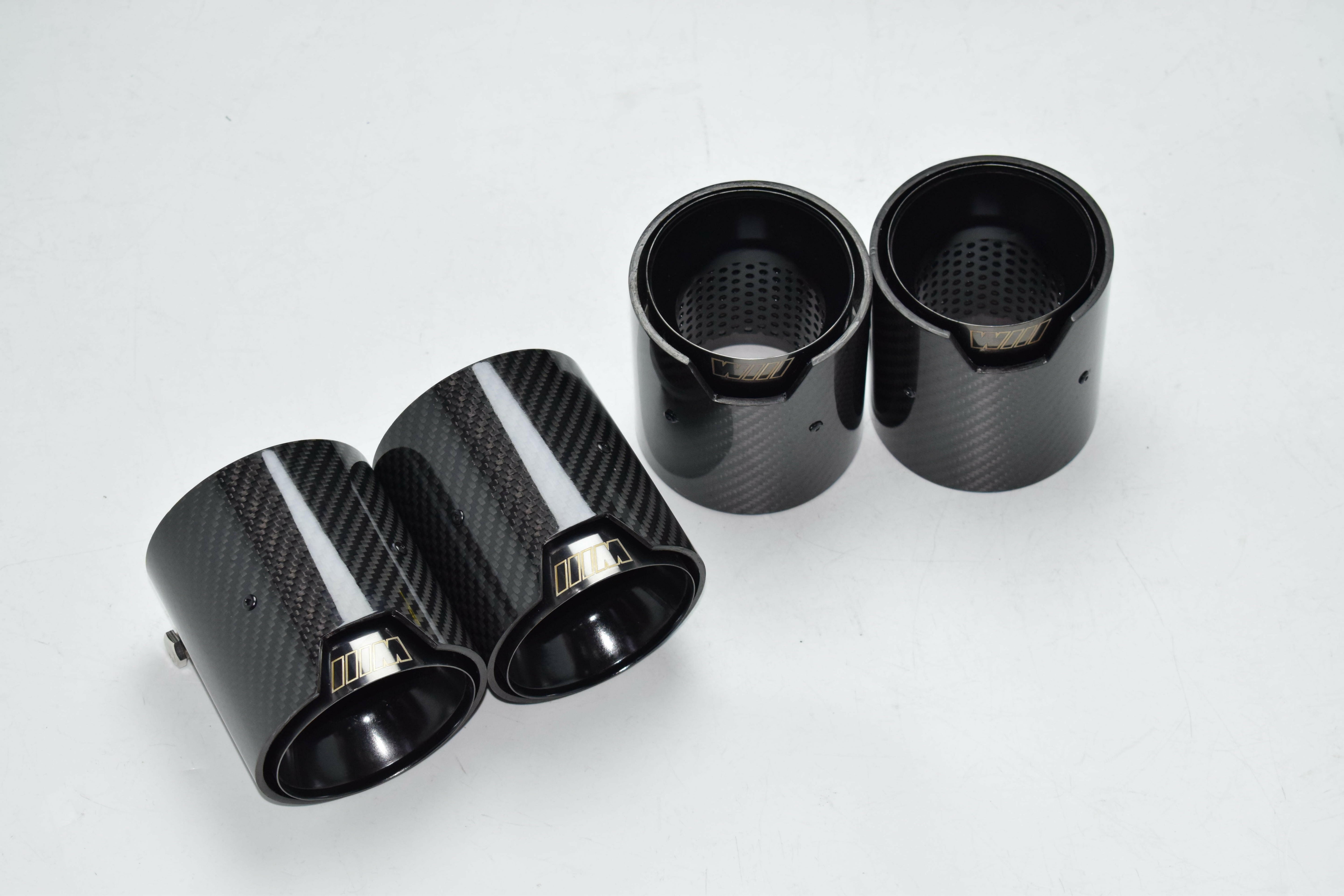 MP Style Carbon Fiber Quad Exhaust Tips - F80 M3 | F82 M4 | F87 M2.