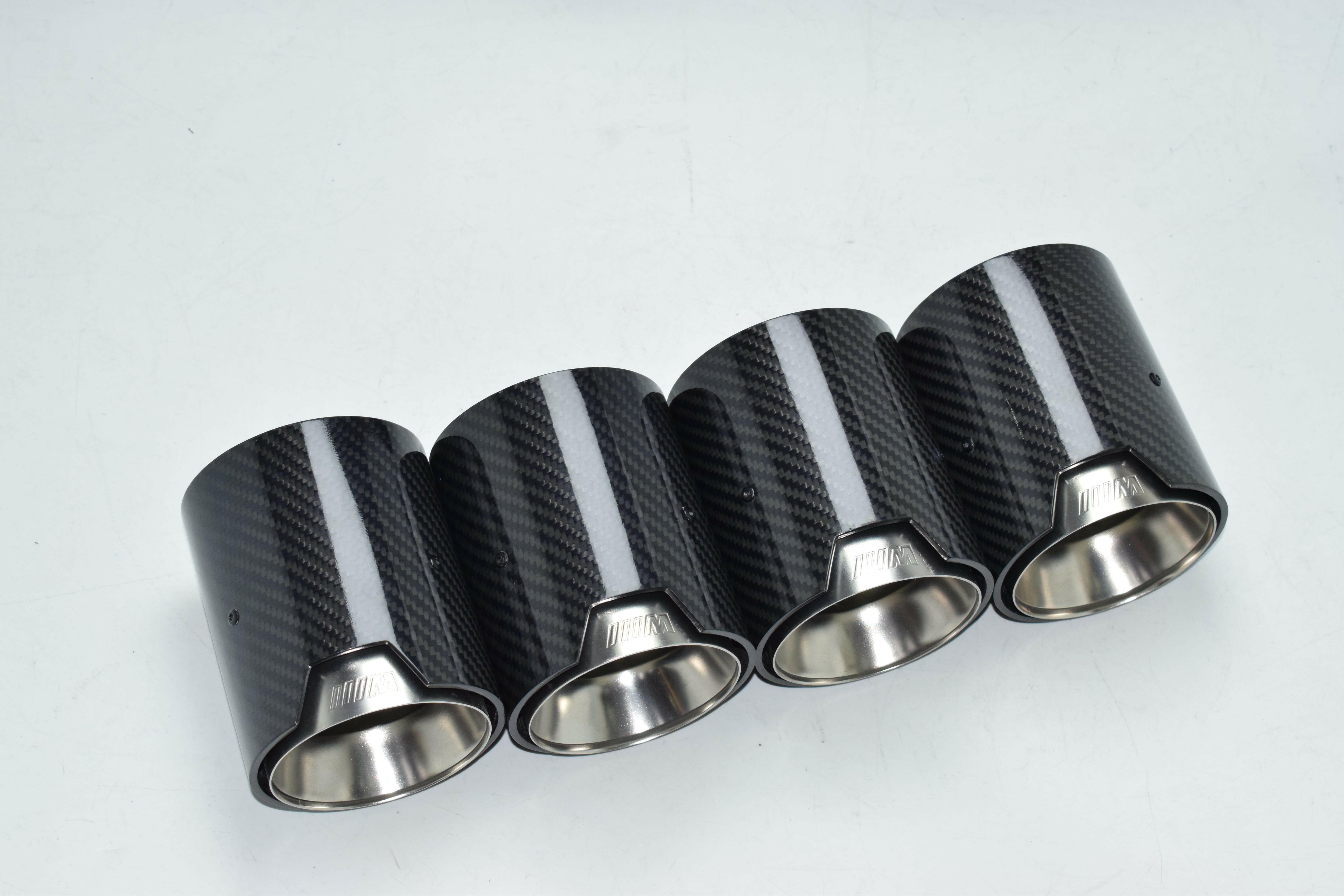 MP Style Carbon Fiber Quad Exhaust Tips - F80 M3 | F82 M4 | F87 M2.