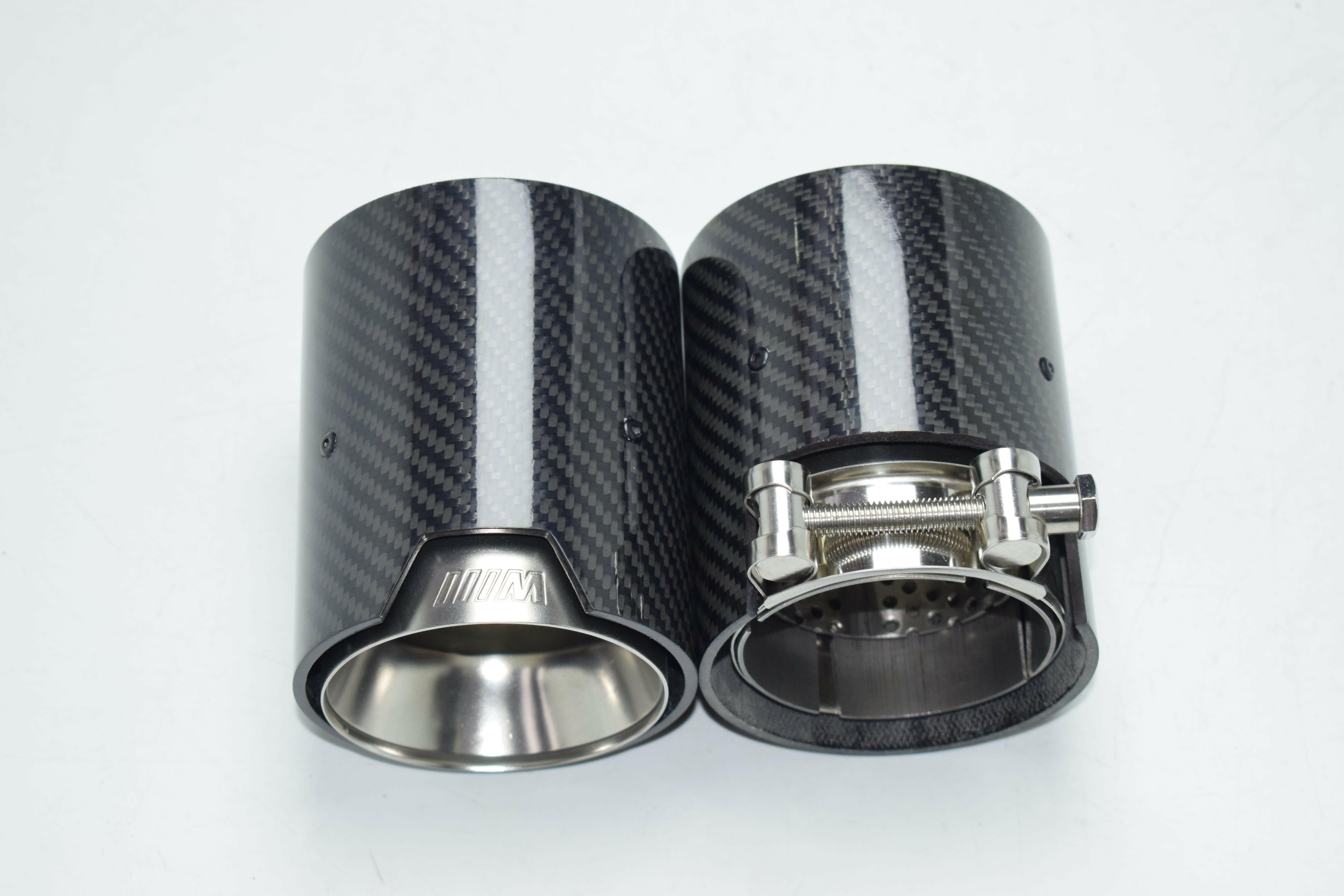 MP Style Carbon Fiber Quad Exhaust Tips - F80 M3 | F82 M4 | F87 M2.