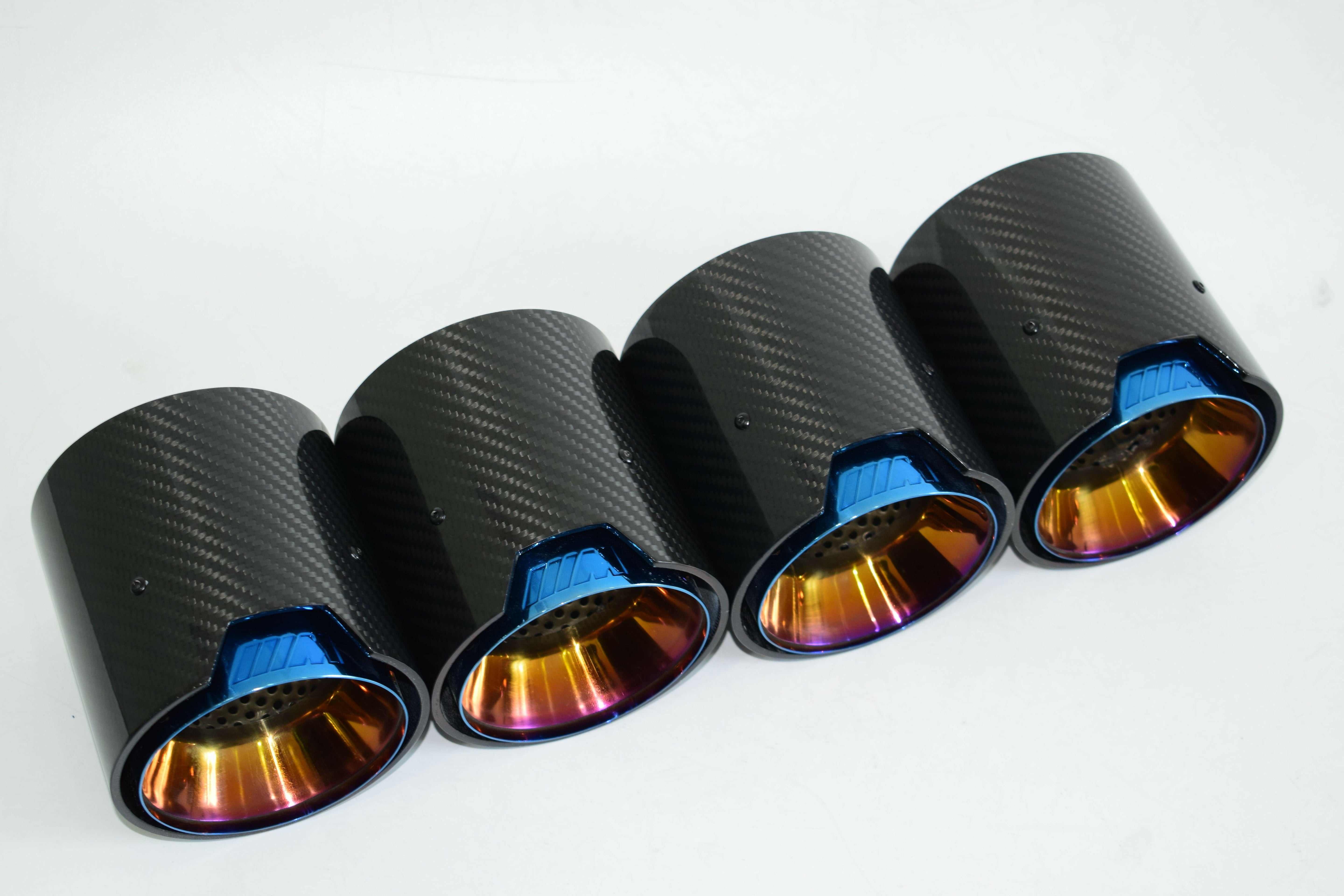 MP Style Carbon Fiber Quad Exhaust Tips - G80 M3 | G82 M4 | G87 M2.