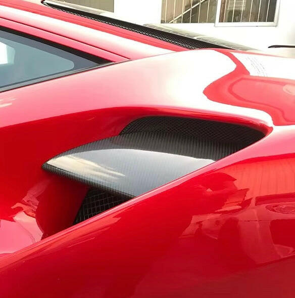 Carbon Fiber Rear Side Air Vent Trim - Ferrari 488 GTB.