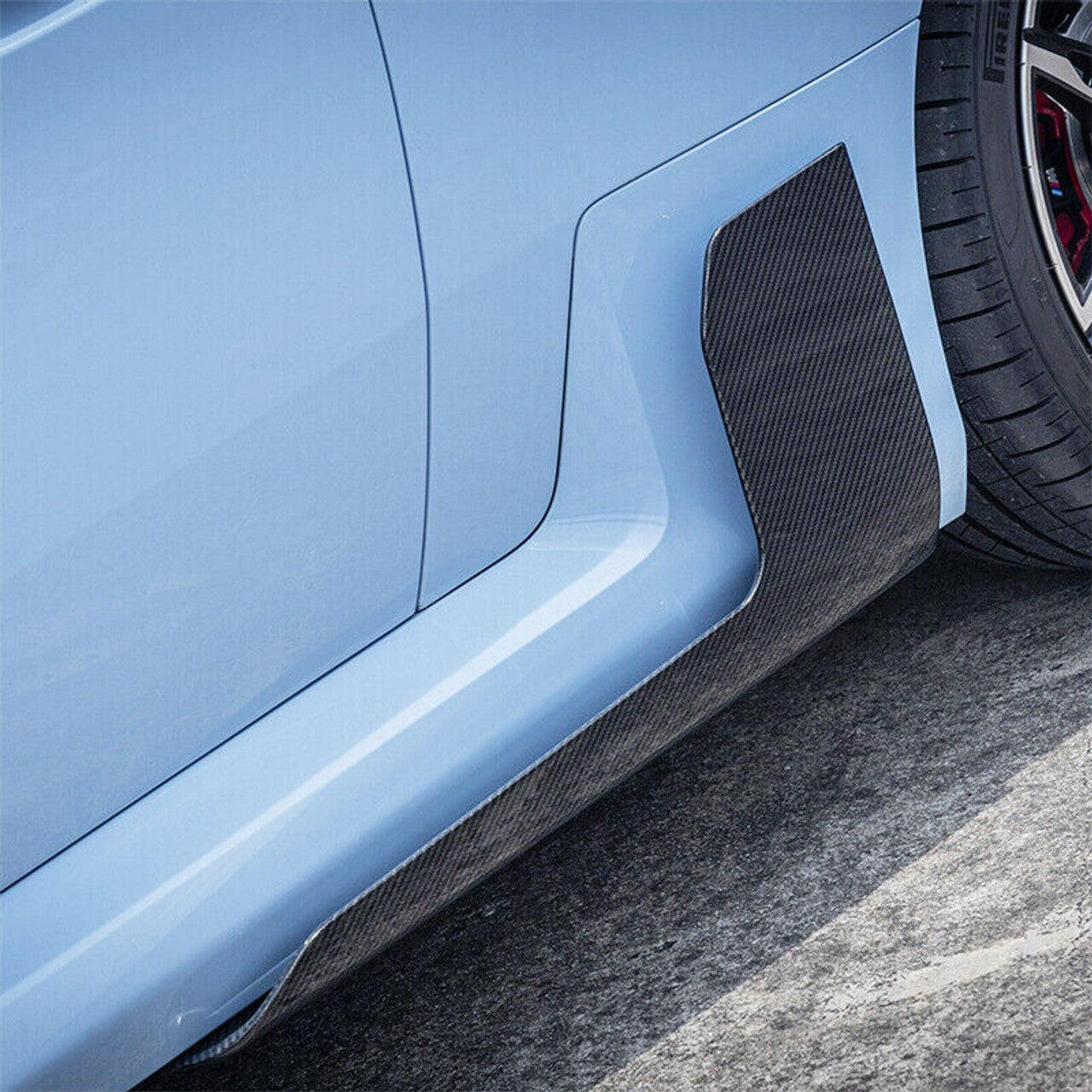 MP Style Carbon Fiber Side Skirts - G87 M2.