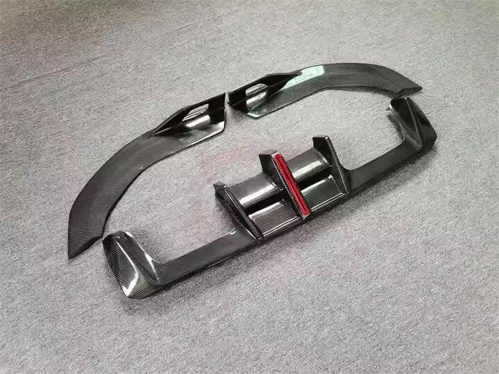2 In 1 AE Style Carbon Fiber LED Rear Diffuser And Splitters - G80 M3 | G82/G83 M4.