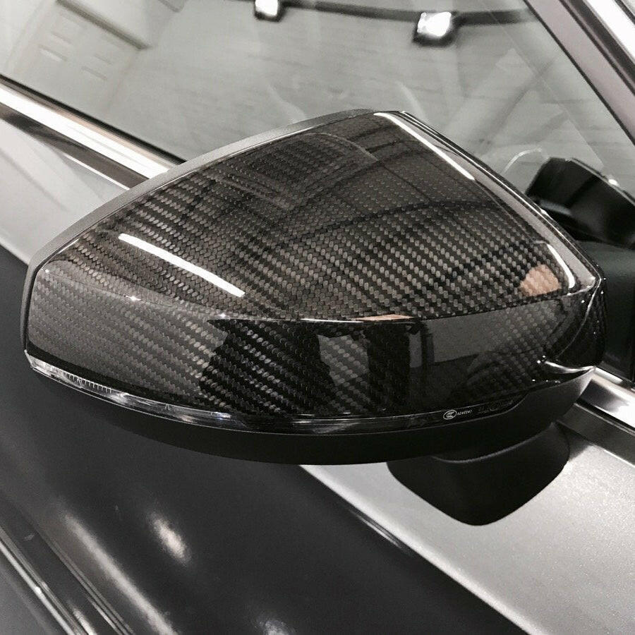 Carbon Fiber Mirror Caps - Audi A3/S3/RS3 (2014-2020).