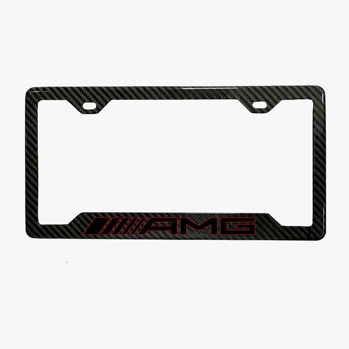 AMG V2 Carbon Fiber License Plate Frame