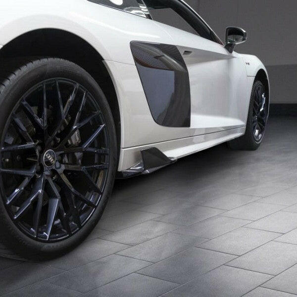 Carbon Fiber Side Skirt Fins - Audi R8 (2016-2018).
