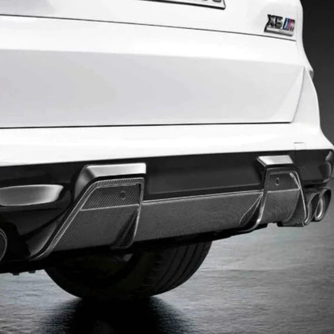 MP Style Carbon Fiber Rear Diffuser Trim - F95 X5M (Pre-LCI).