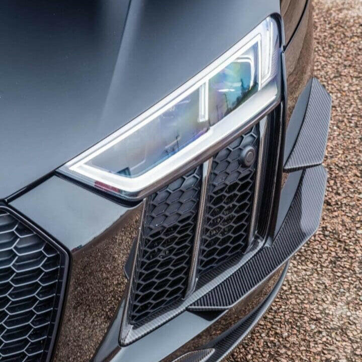 Performance Style Carbon Fiber Front Canards - Audi R8 (2016-2018).