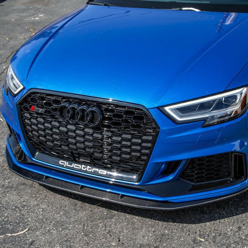 Euro Auto Style V1 Carbon Fiber Front Lip - Audi RS3 (2017-2020).