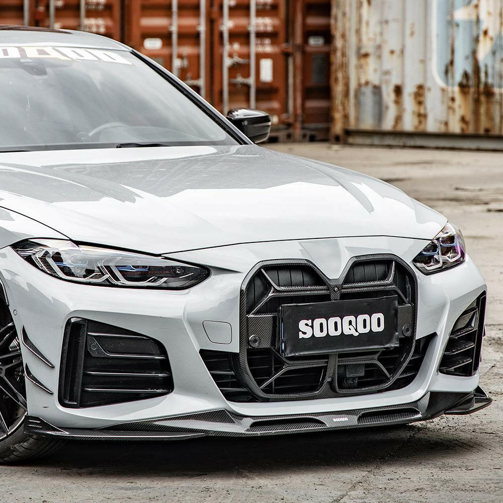 SQ Style Carbon Fiber Front Lip - G26 4 Series Gran Coupe.