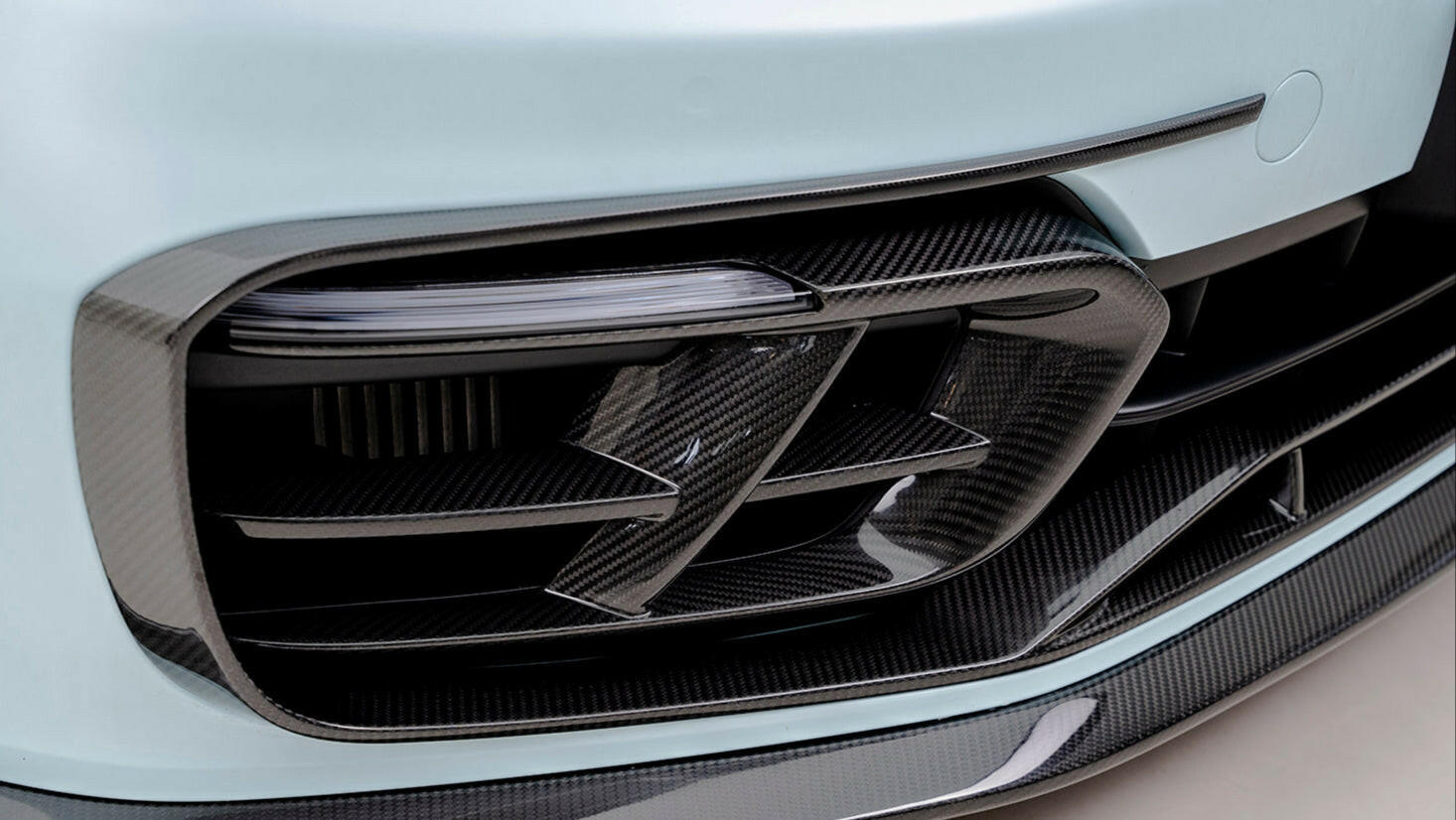 Paktechz Carbon Fiber Front Bumper Trim - Porsche Panamera (971).