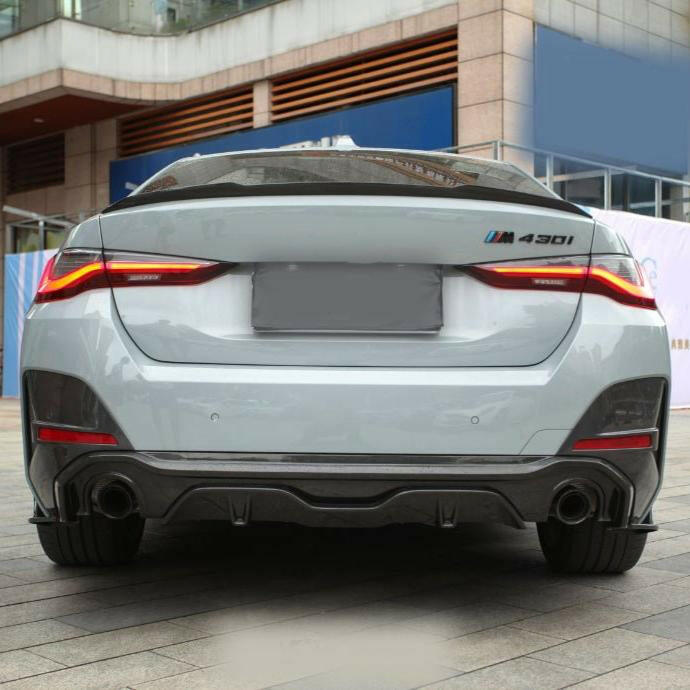 SQ Style Carbon Fiber Diffuser And Splitters - G26 4 Series Gran Coupe.