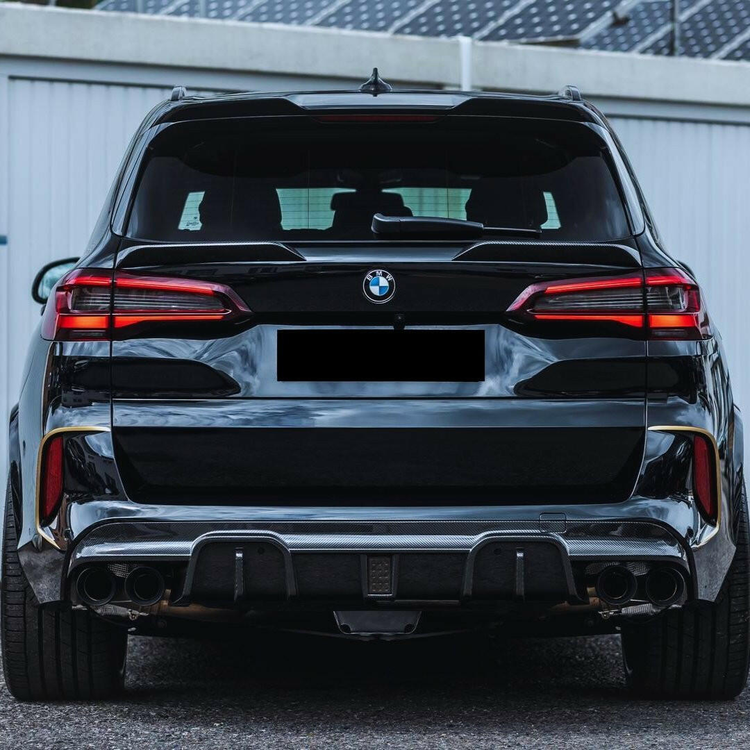 MT LED Style Carbon Fiber Rear Diffuser - F95 X5M (Pre-LCI).