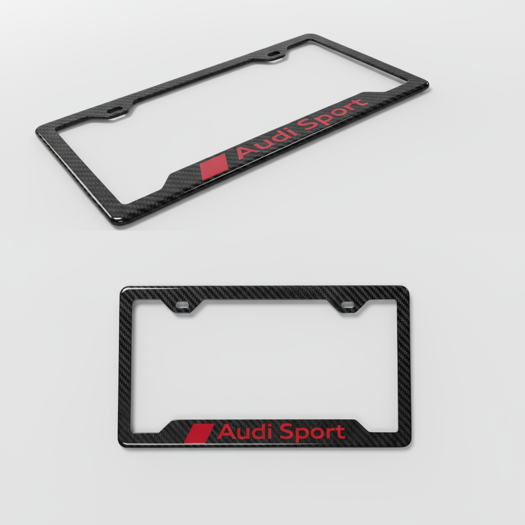 Audi Sport Carbon Fiber License Plate Frame