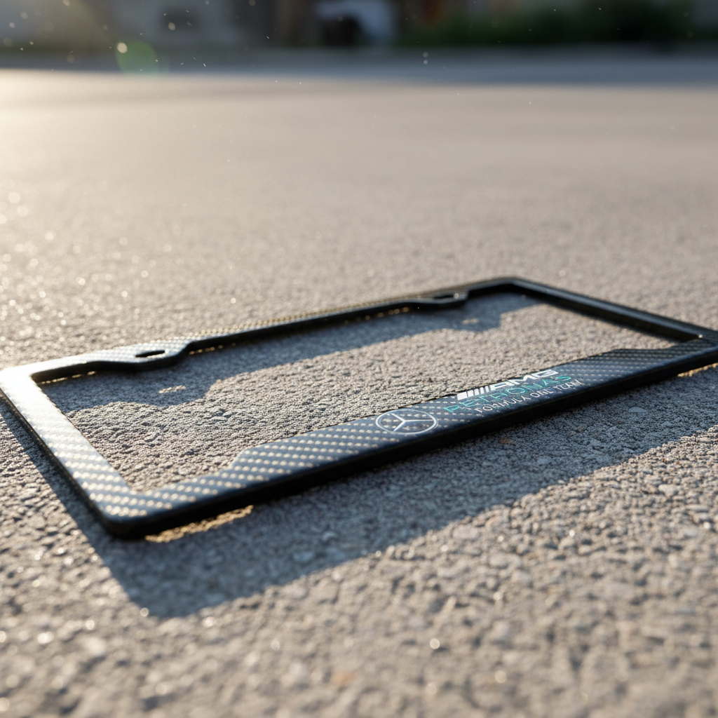 F1 AMG Carbon Fiber License Plate Frame
