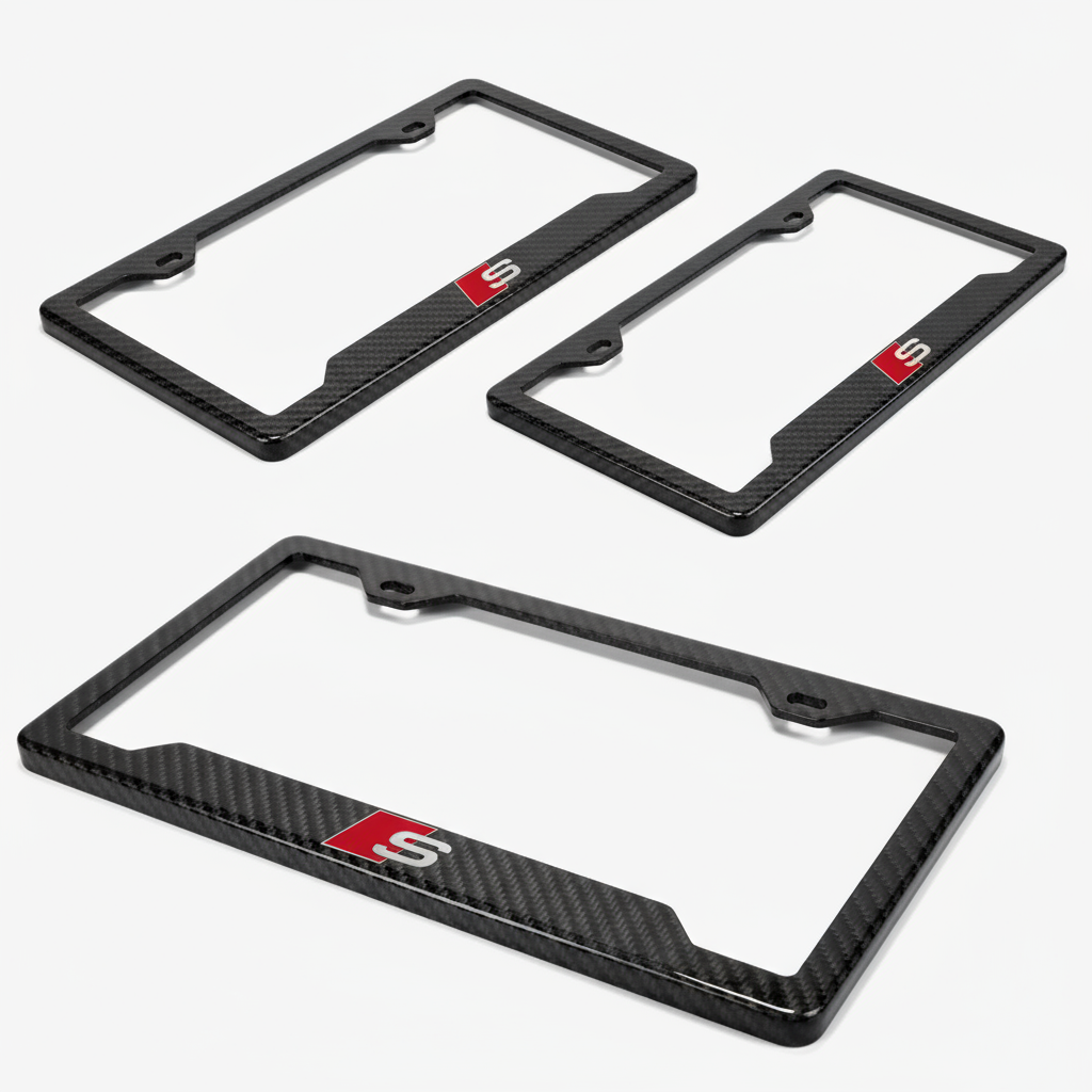 Audi S Carbon Fiber License Plate Frame