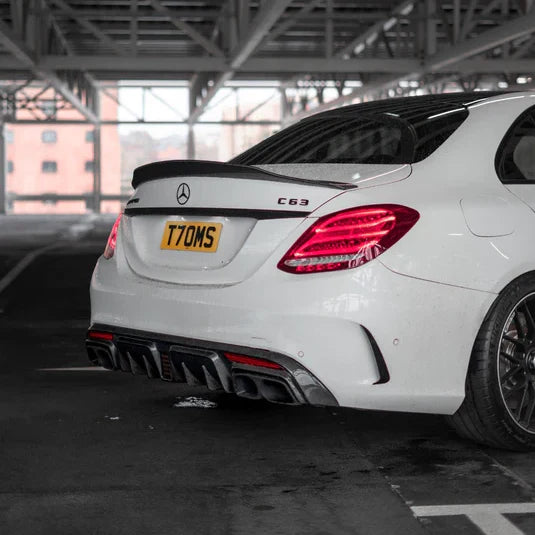 BRBS Style Carbon Fiber Diffuser - W205 AMG C63 Sedan - Euro Auto Design