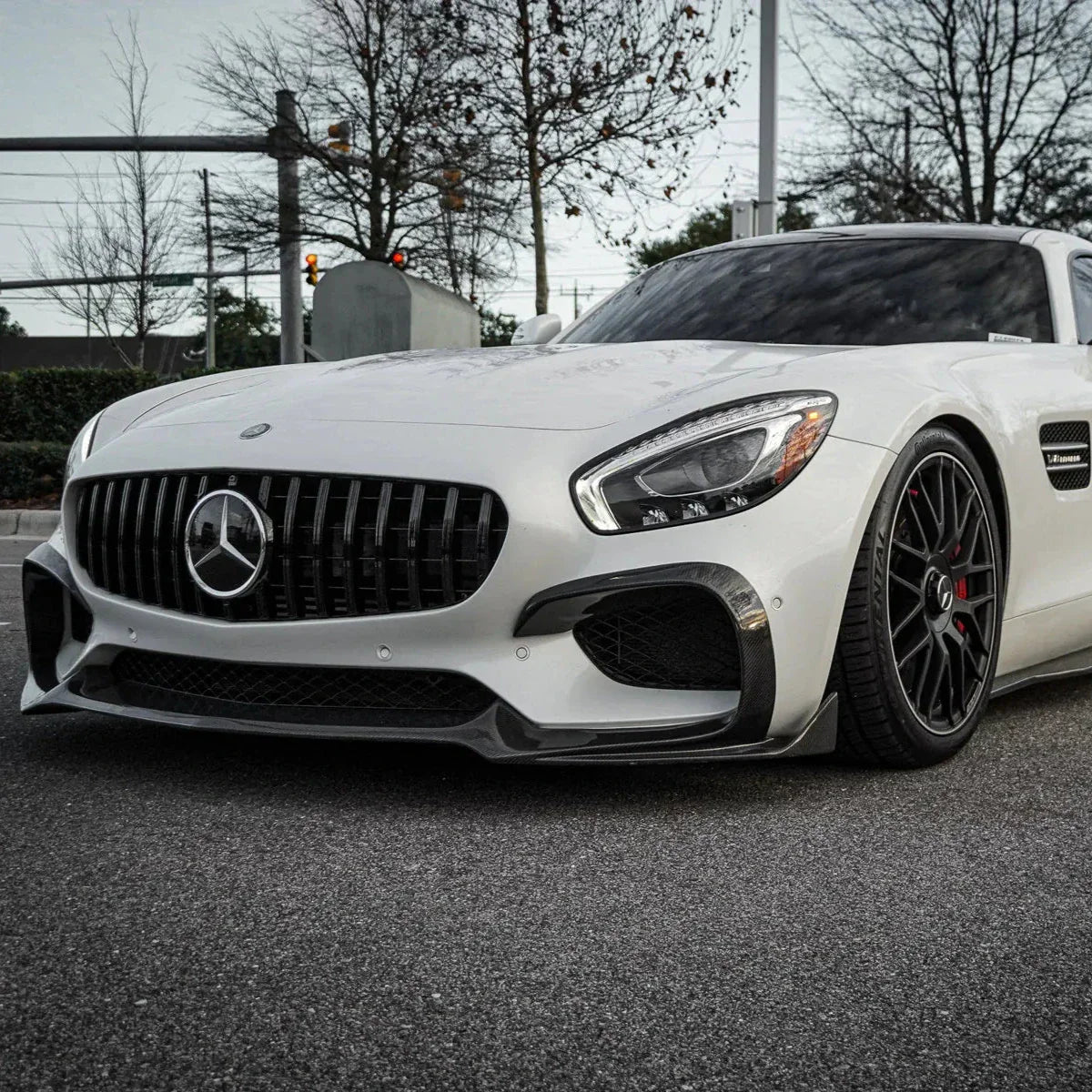 RZ Style Carbon Fiber Front Lip - C190 AMG GT (2016-2018).