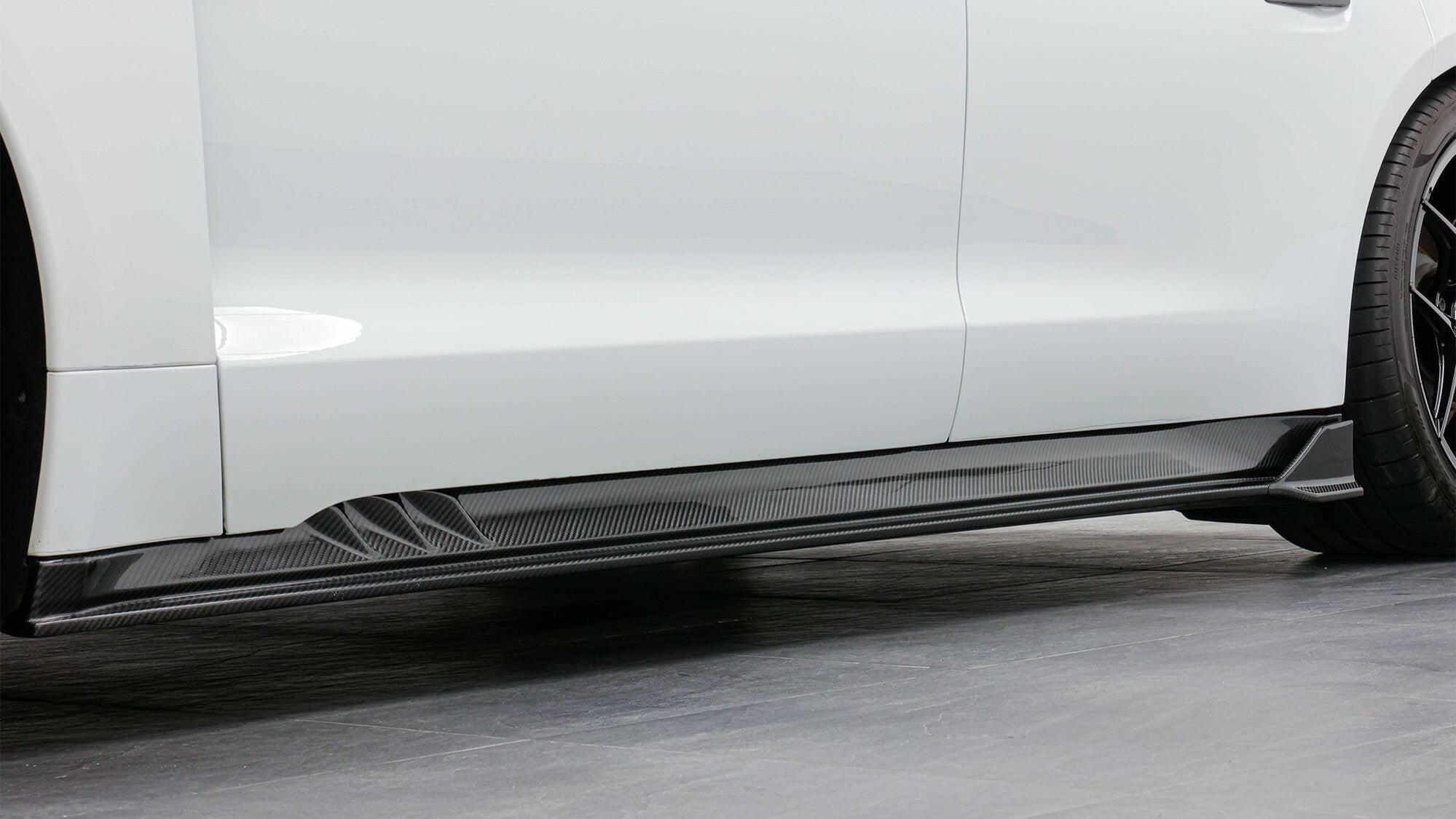 Paktechz Carbon Fiber Side Skirts - Porsche Taycan.
