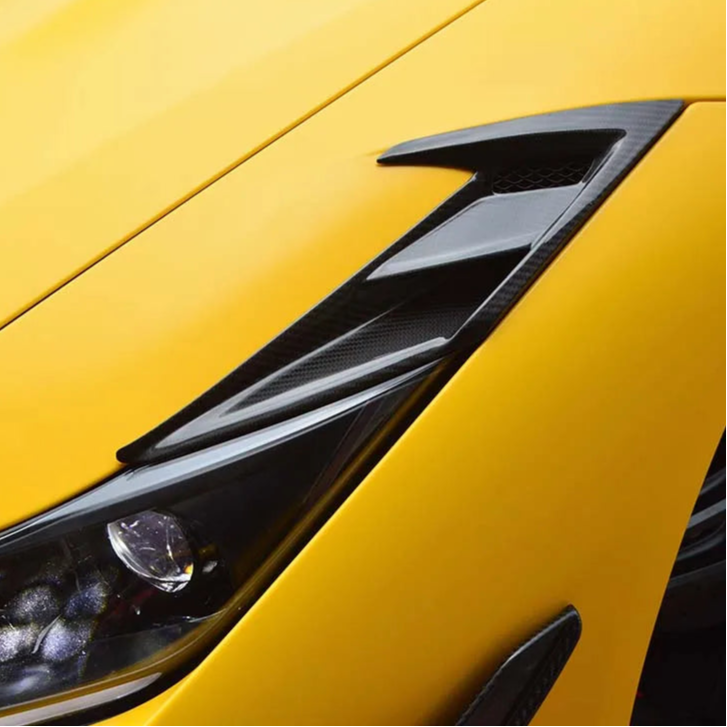 Carbon Fiber Headlight Vent Trim - Ferrari F8 Tributo.