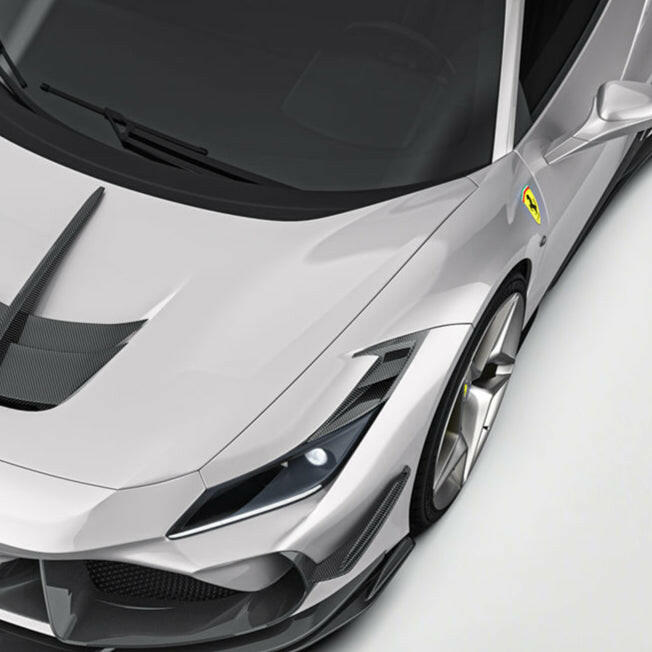 Carbon Fiber Headlight Vent Trim - Ferrari F8 Tributo.