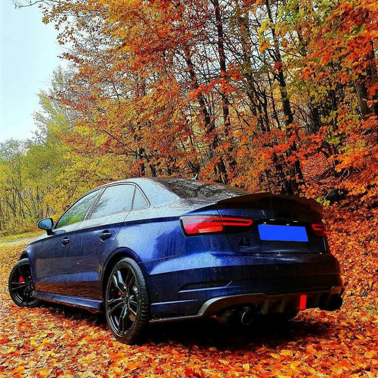 F1 Style Carbon Fiber LED Diffuser - Audi RS3 (2017-2020).