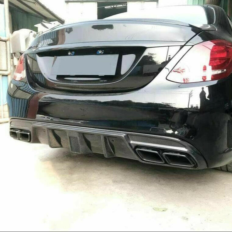 F1 Style Carbon Fiber Diffuser - W205 AMG C63 Sedan.