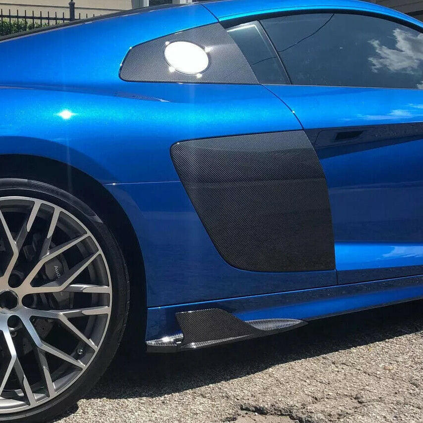 Carbon Fiber Side Skirt Fins - Audi R8 (2016-2018).