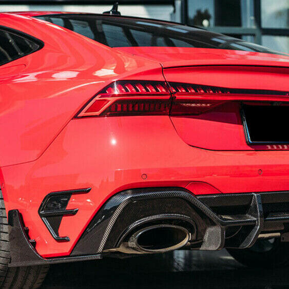 Euro Auto Style V1 Carbon Fiber Rear Bumper Canards - Audi R6/RS7 C8.
