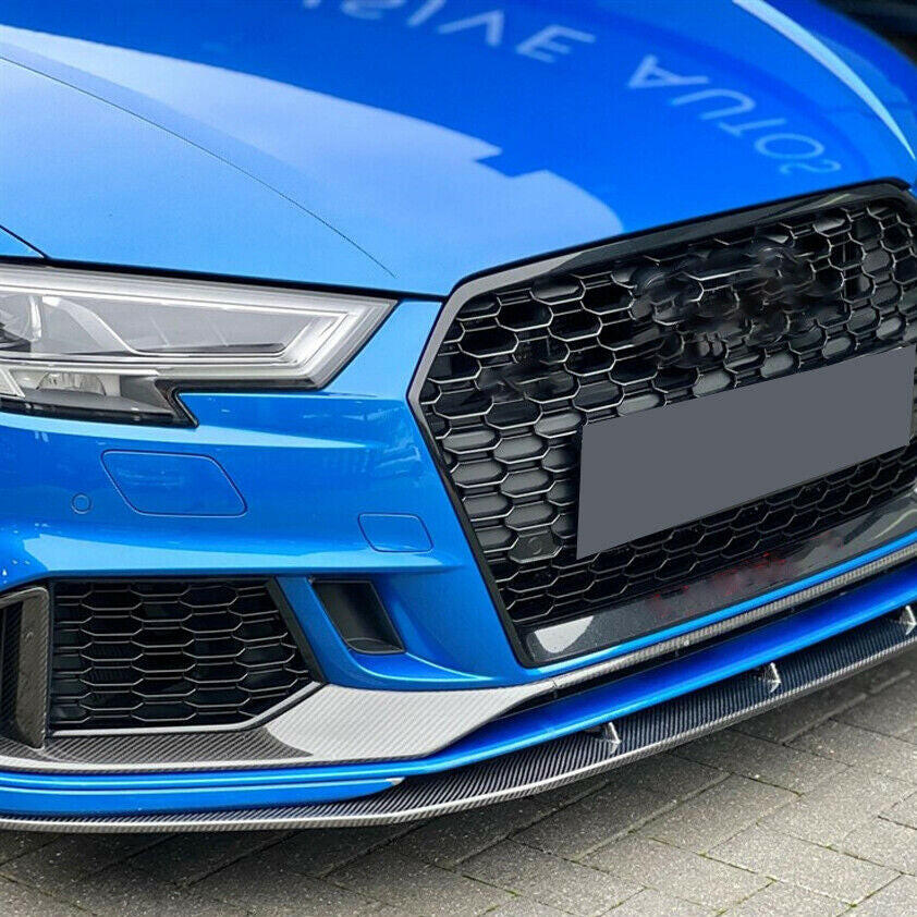 Carbon Fiber Front Bumper Trim - Audi RS3 (2017-2020).