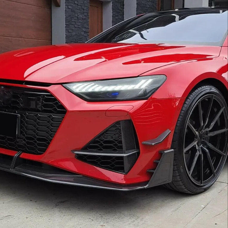 Carbon Fiber V2 Front Air Vent Trim - Audi RS6/RS7 C8.