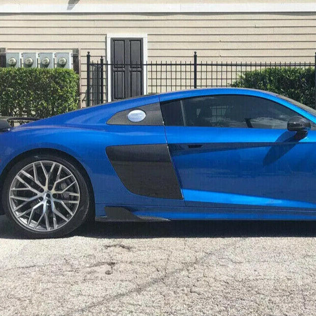Carbon Fiber Side Skirt Fins - Audi R8 (2016-2018).