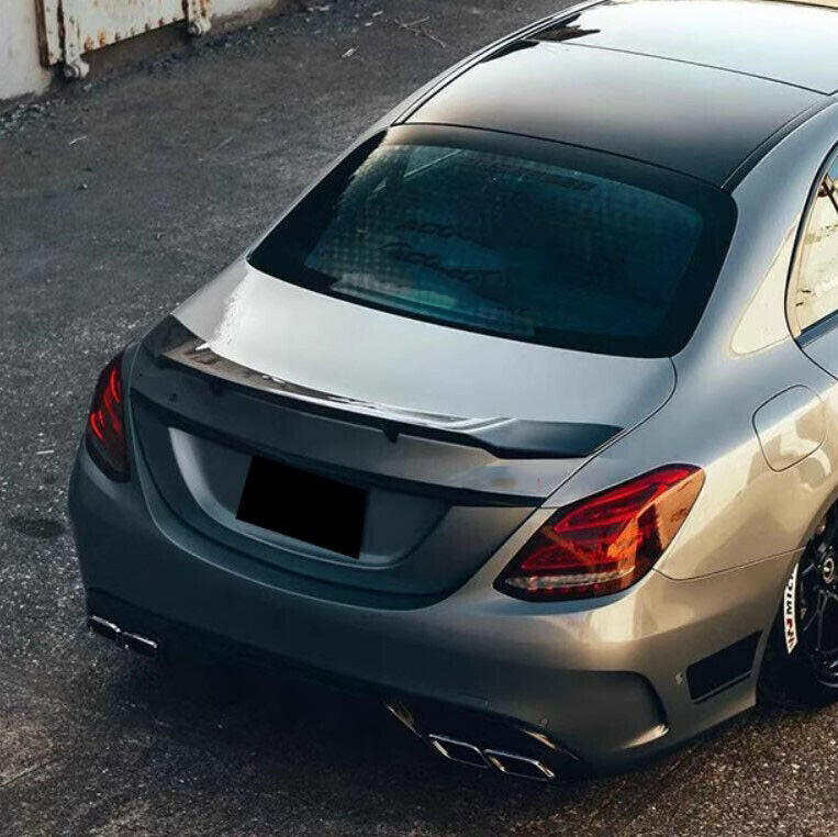 R Style Carbon Fiber Spoiler - W205 AMG C63 Sedan.