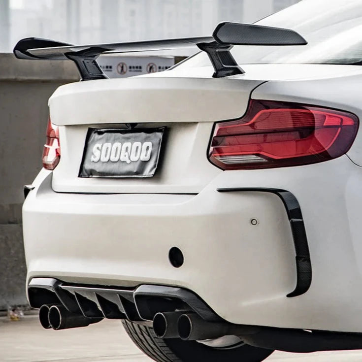 SQ Style Carbon Fiber Rear Reflector Trim - F87 M2.