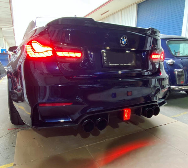 K Style LED Carbon Fiber Rear Diffuser - BMW F80 M3 | F82/F83 M4