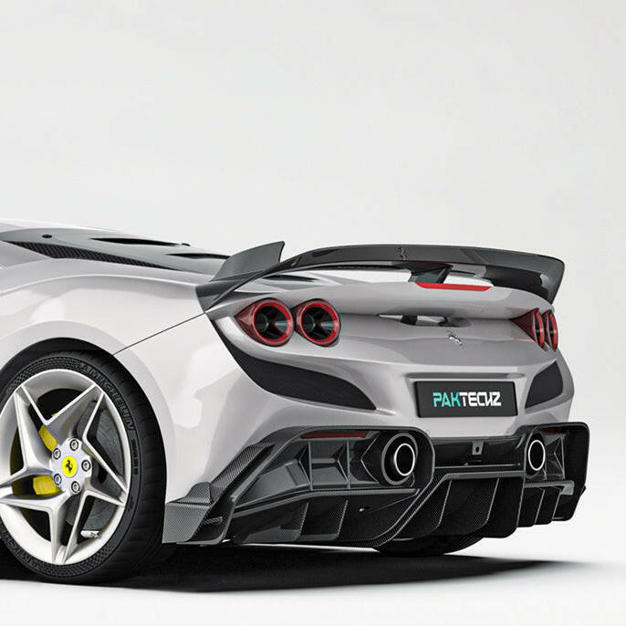 Paktechz Carbon Fiber Rear Diffuser - Ferrari F8 Tributo.