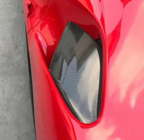 Carbon Fiber Rear Side Air Vent Trim - Ferrari 488 GTB.