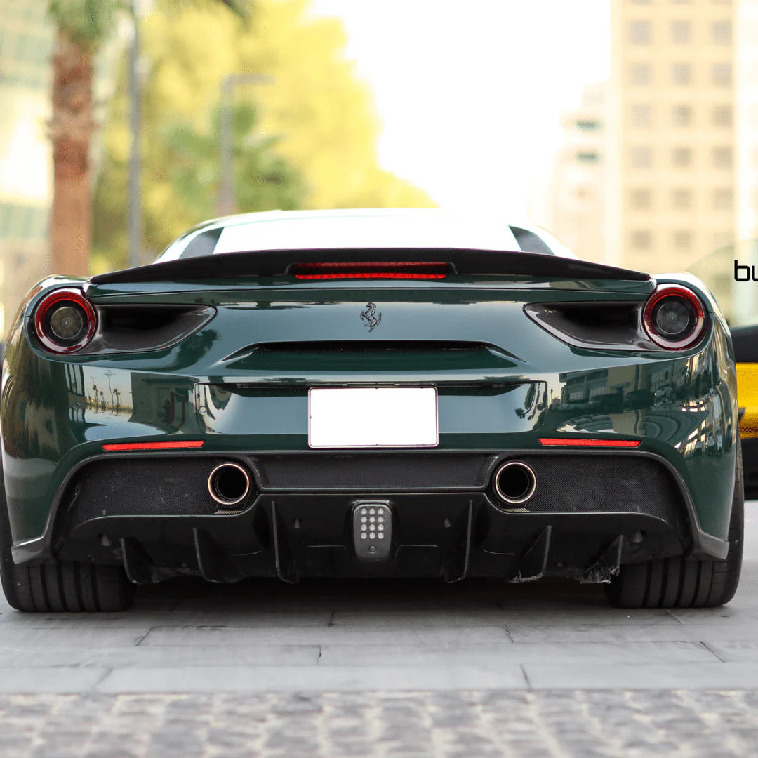 V Style Carbon Fiber Spoiler - Ferrari 488 GTB.