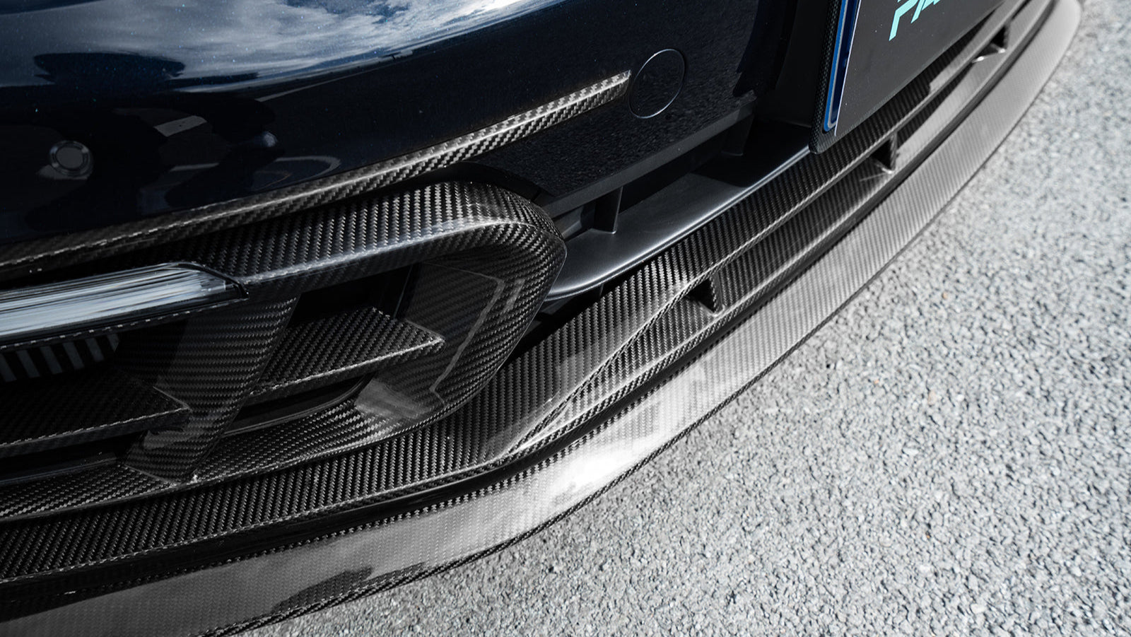 Paktechz Carbon Fiber Front Bumper Trim - Porsche Panamera (971)