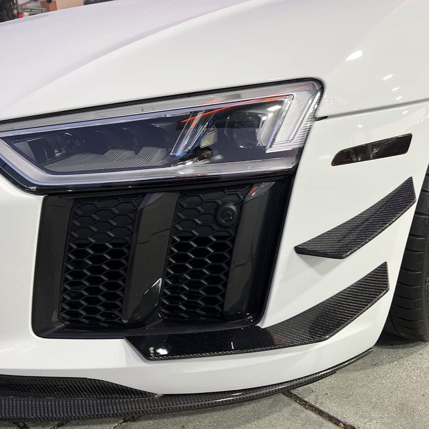 Performance Style Carbon Fiber Front Canards - Audi R8 (2016-2018) - Euro Auto Design