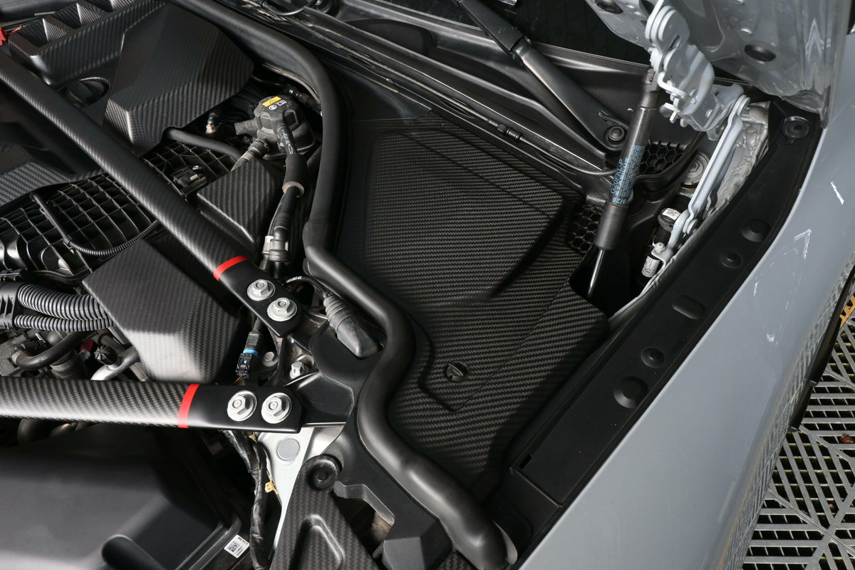 Engine Bottom Panel Carbon Fiber Engine Bay Top Corner Panels - BMW G80 M3 | G82 M3 | Euro ...